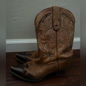 Women’s Tony Lama Leather Stitched Cowboy Boot - Size 7.5
